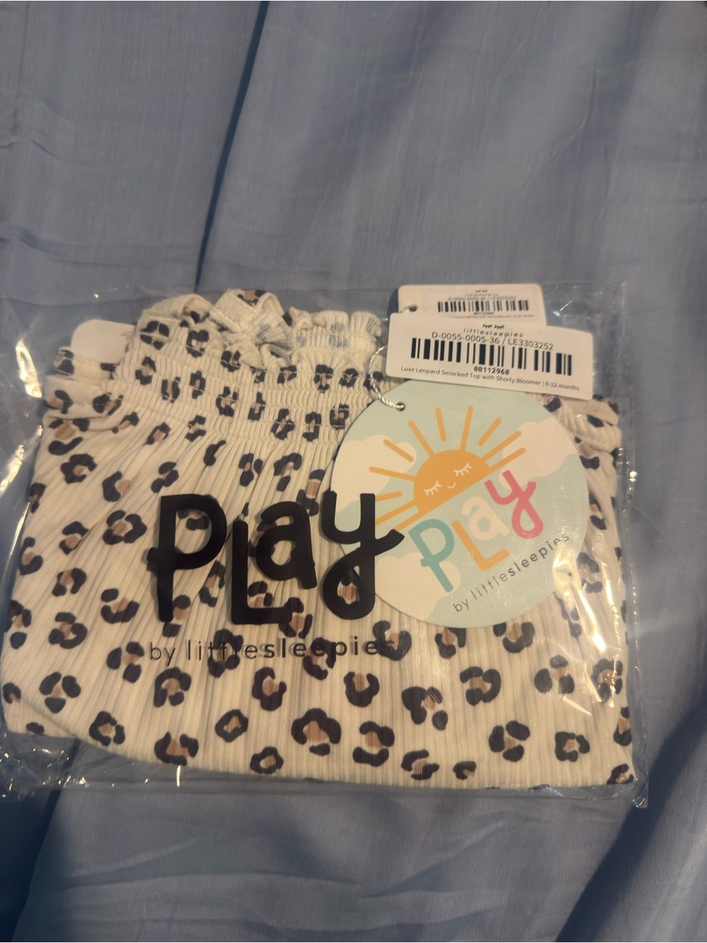 Play by Littlesleepies Leopard Print White Ruffle Top